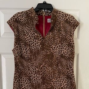 Cheetah V-neck Dress